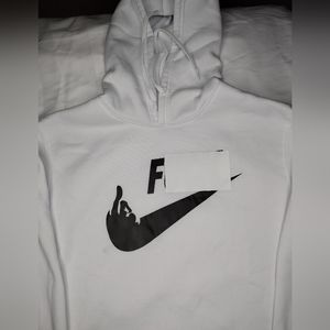 White and Black Graphic Hoodie sz 3X